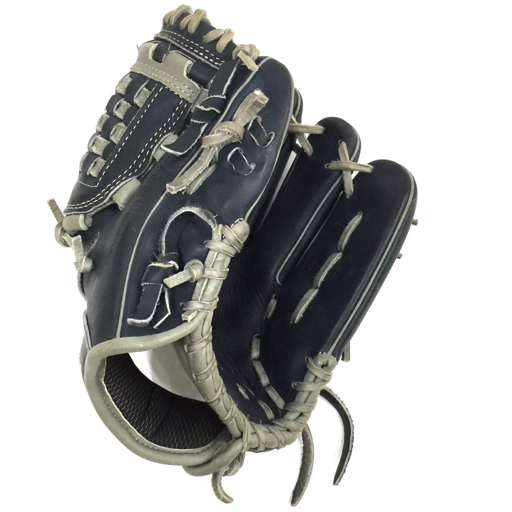 YGS 山本グラブスタジオ YI17 RR 軟式 右投げ 投手用 ピッチャー グローブ ネイビー×グレー系 野球用品 現状品